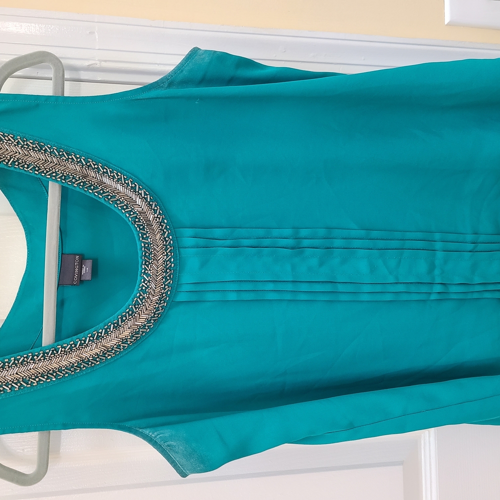 Teal Embellished Women's Top
